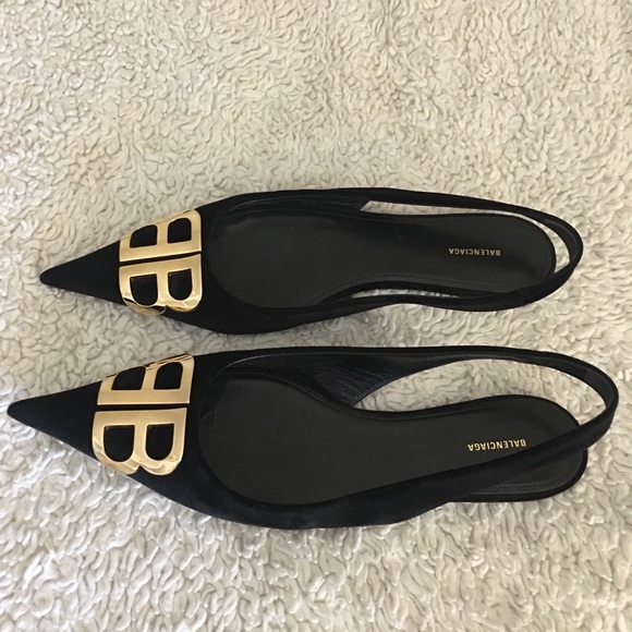 Balenciaga Black and Gold Sandals - Picture 1 of 10